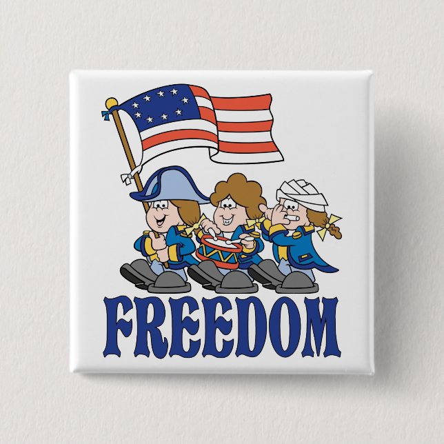 Fife and Drum Corps 2 Inch Square Button (Front)