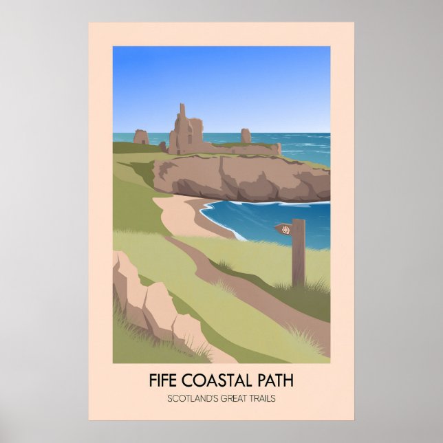 Fife Coastal Path Scotlands Great Trails Poster (Front)