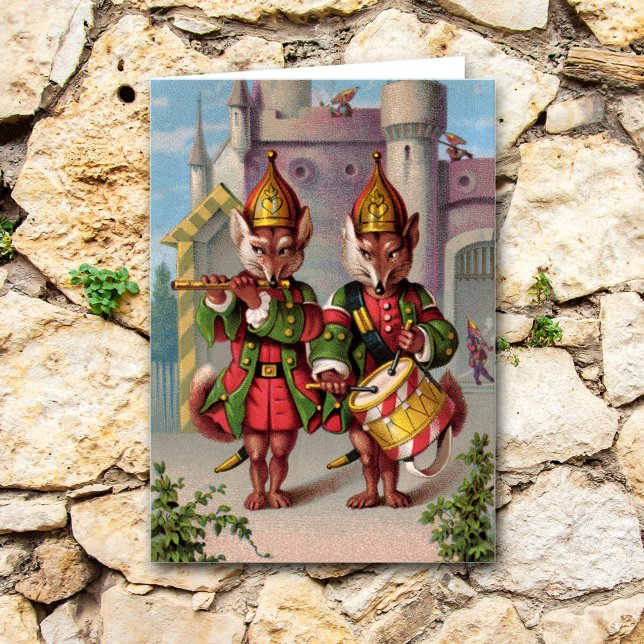 Fife & Drum Foxes Greeting Card (Creator Uploaded)