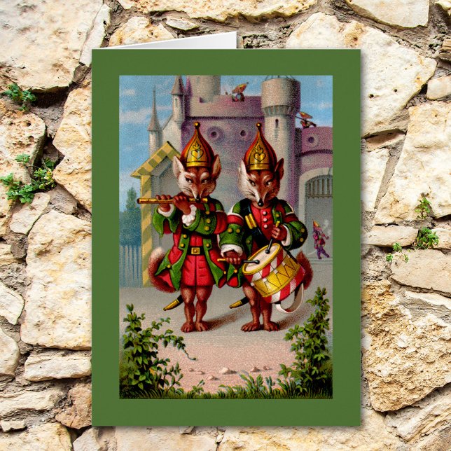Fife & Drum Foxes Greeting Card (Creator Uploaded)