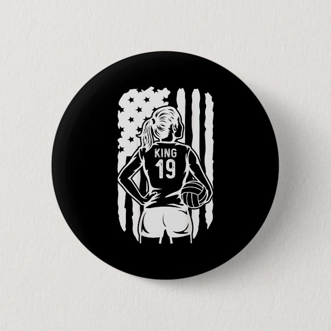 Fife Life High School Volleyball King 19  2 Inch Round Button (Front)