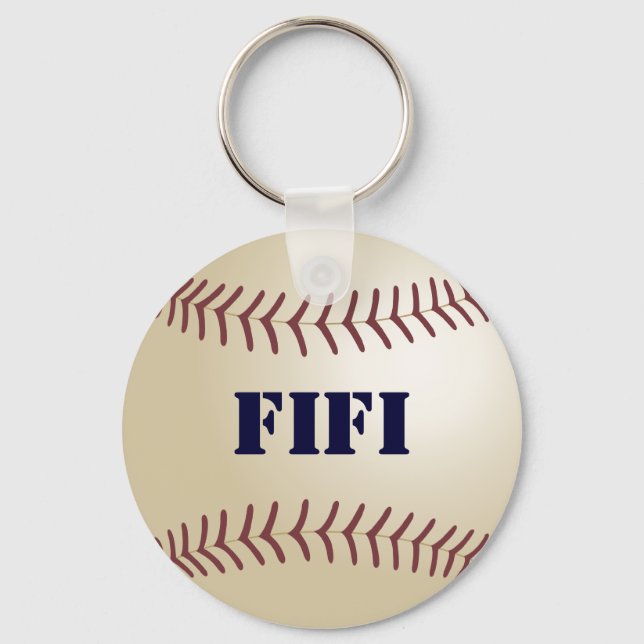Fifi Baseball Keychain by 369MyName (Front)