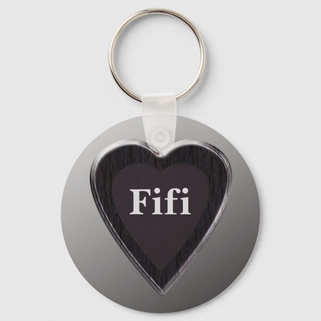 Fifi Heart Keychain by 369MyName (Front)