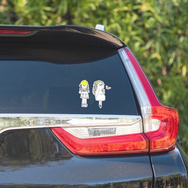 FIFO MUM DAUGHTER - FIFOHEARTS STICKER (Car Side)