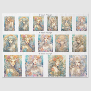Fifteen Maiden's of The Sea (3) Sizes Decoupage Tissue Paper