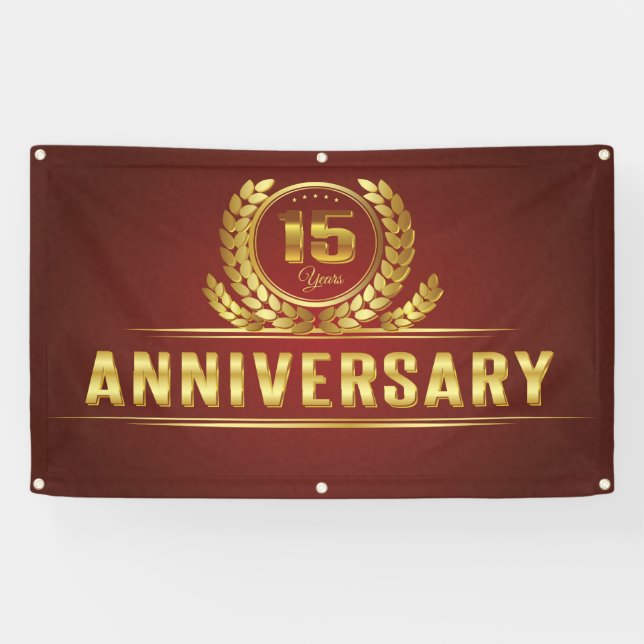 fifteen year Anniversary Banner (Horizontal)