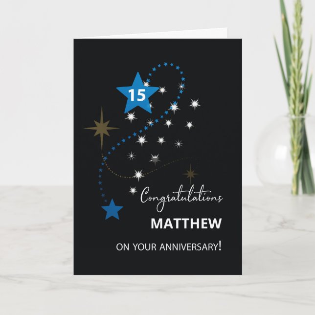 Fifteenth Employee Anniversary Congratulations Card (Front)
