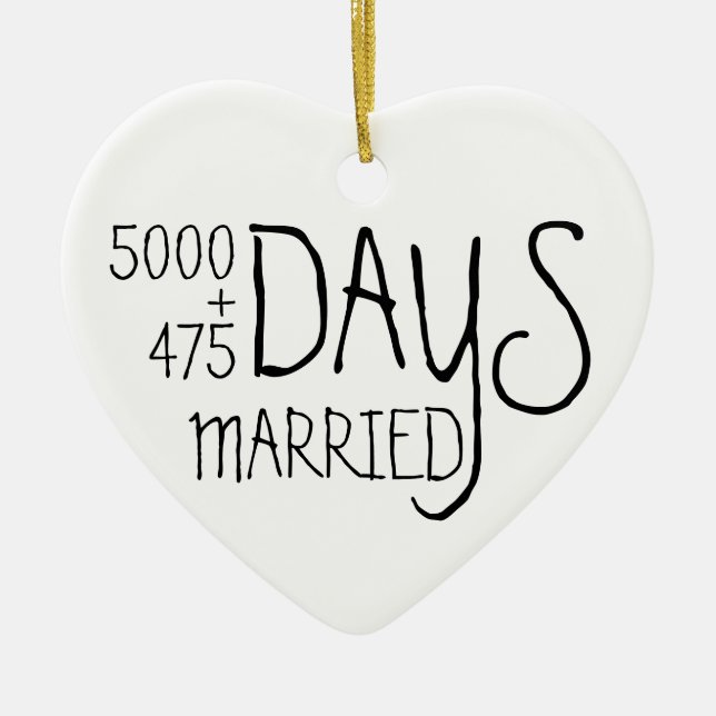 Fifteenth married years 15th anniversary weds ceramic ornament (Front)