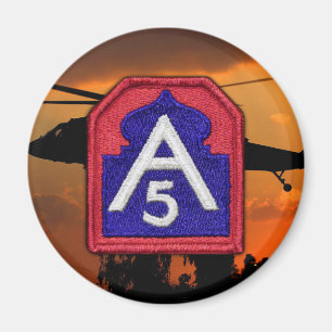 Fifth 5th army Fort Sam Houston  vet veterans Magnet