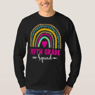 Fifth 5th Grade Rainbow Girls Boys Teacher Team Ki T-Shirt