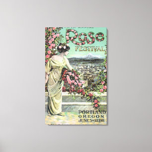 Fifth Annual Rose Festival Advertisement Canvas Print