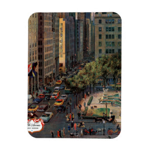 Fifth Avenue by John Falter Magnet