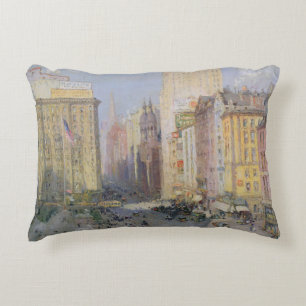 Fifth Avenue, New York, 1913 Accent Pillow