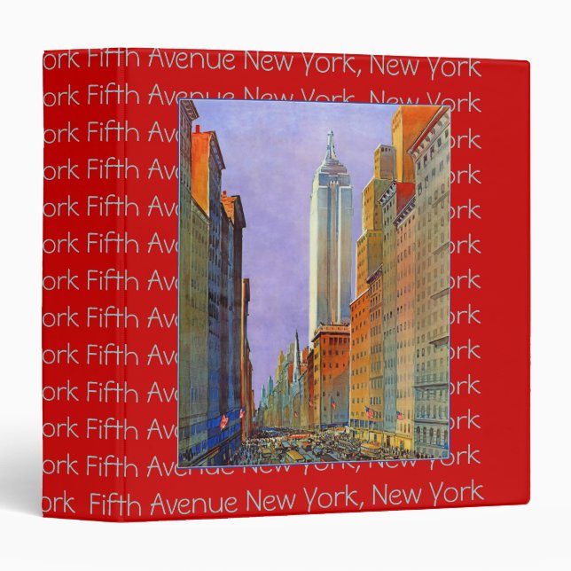 Fifth Avenue New York great postcard album Binder (Front/Spine)