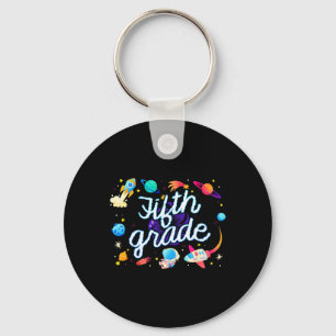 Fifth Grade Astronaut Planets Space Back To School Keychain