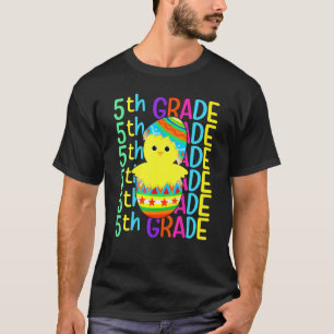 Fifth Grade Chicken Crack The Eggs Easter Day Boy  T-Shirt