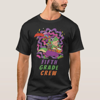 Fifth Grade Crew School Kid & Teacher Mardi Gras D T-Shirt