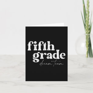 Fifth Grade Dream Team Back to School Students Sch Card