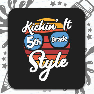 Fifth Grade First Day 5th Grade Back To School Square Sticker