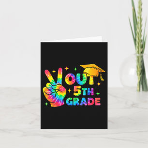 Fifth Grade Graduation 5th Grade Tie Dye Last Day Card