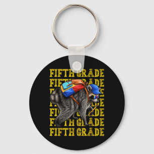 Fifth Grade Jimothy Raccoon Back To School Keychain