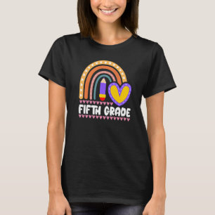 Fifth Grade Rainbow Girls Boys Teacher Team Kinder T-Shirt