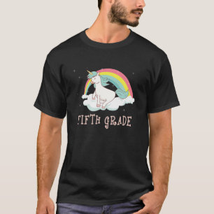 Fifth Grade Rainbow Unicorn First Day School Teach T-Shirt