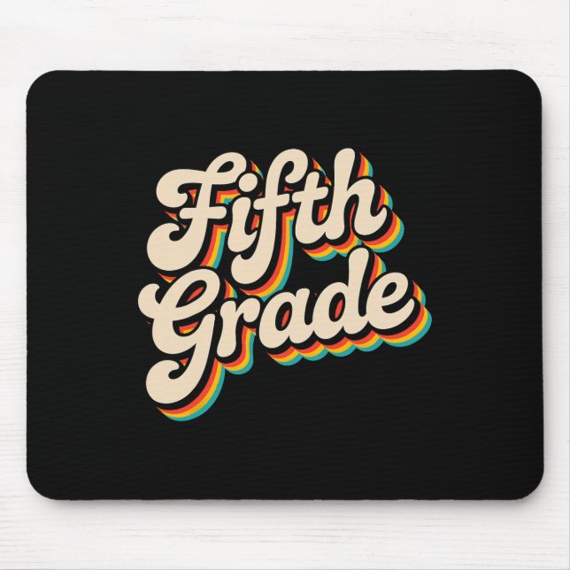 Fifth Grade Retro Teacher  Mouse Pad (Front)