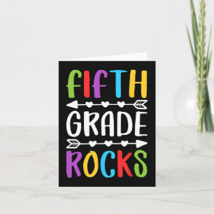 Fifth Grade Rocks  5th Grade Back To School   Card