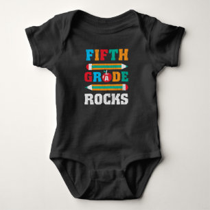 Fifth Grade Rocks Back To School Student Kids Gift Baby Bodysuit