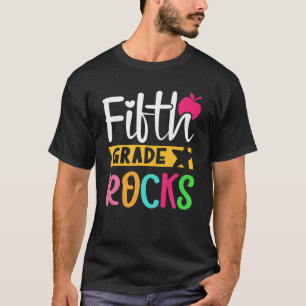 Fifth Grade Rocks Funny First Day Of School T-Shirt