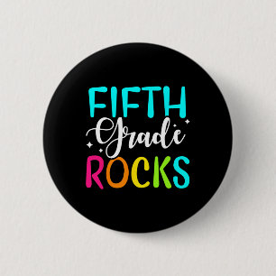 Fifth Grade Rocks Team 5th Grade Teacher 2 Inch Round Button