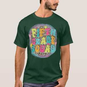 Fifth Grade Squad Back To School Leopard Boys Girl T-Shirt