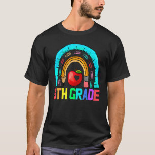 Fifth Grade Teacher Leopard Rainbow 5th Grade Teac T-Shirt