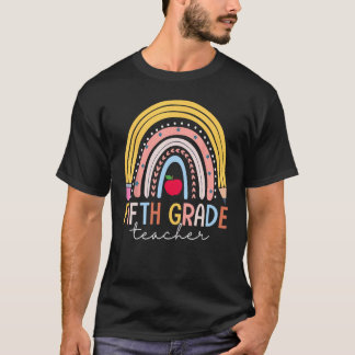 Fifth Grade Teacher Teach Love Inspire First Day O T-Shirt