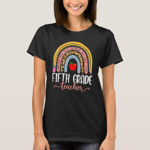 Fifth Grade Teacher Teach Love Inspire First Day O T-Shirt