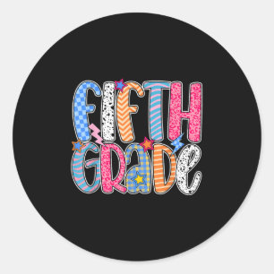 Fifth Grade Team 5th Grade Back To School Teacher Classic Round Sticker