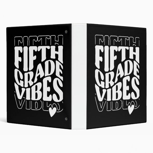 Fifth Grade Vibes Back To School Binder (Background)