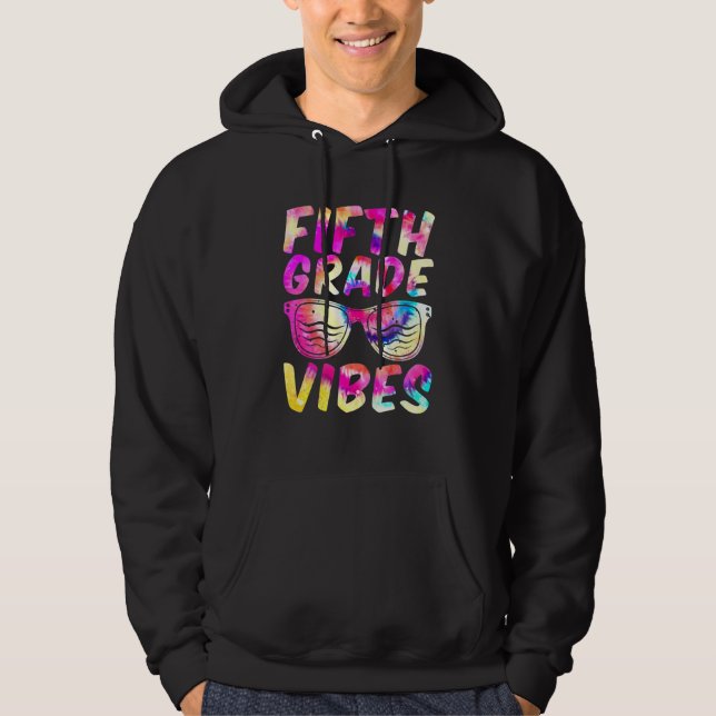 Fifth Grade Vibes First Day Of 5th Grade Kids Back Hoodie (Front)