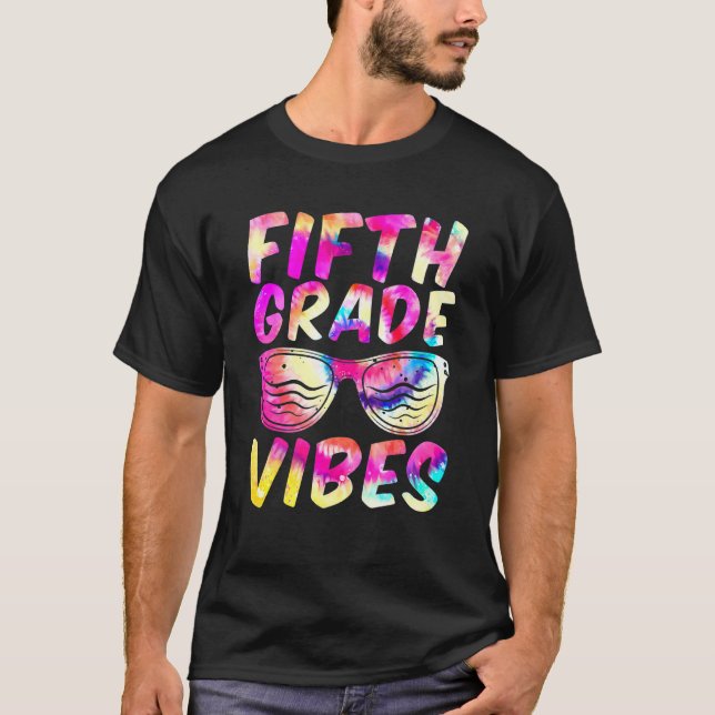Fifth Grade Vibes First Day Of 5th Grade Kids Back T-Shirt (Front)