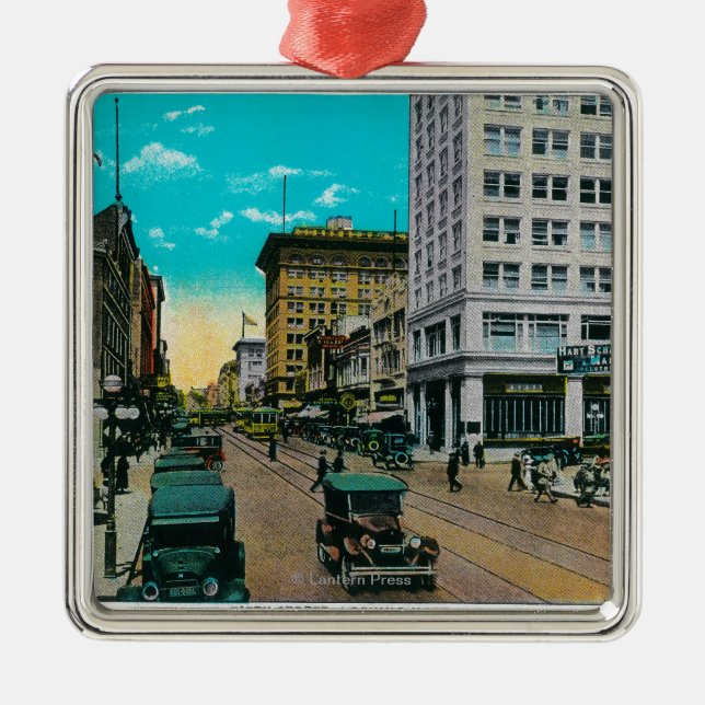 Fifth Street Looking North, San Diego Metal Ornament (Front)