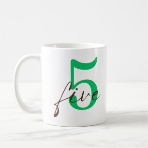 Fifth Year with Personalization Coffee Mug