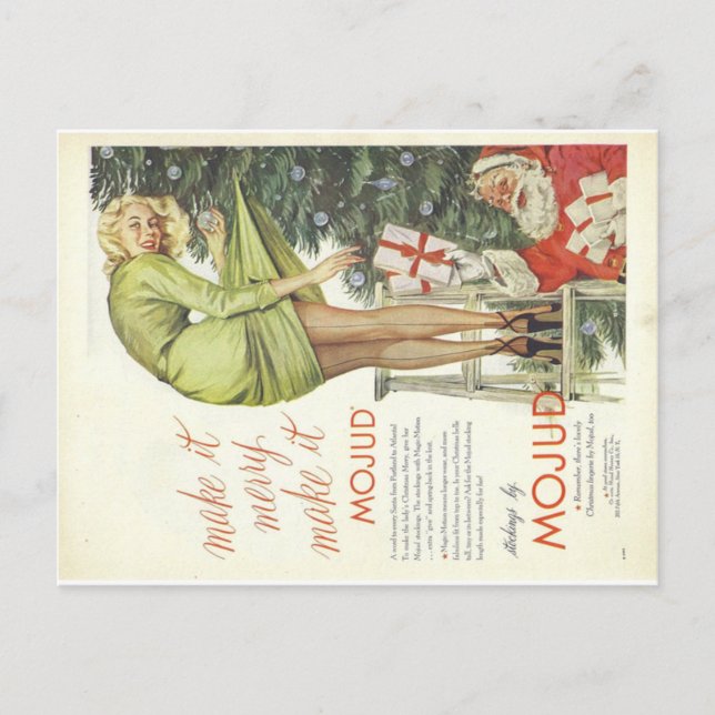 Fifties Advertising Christmas Postcard (Front)