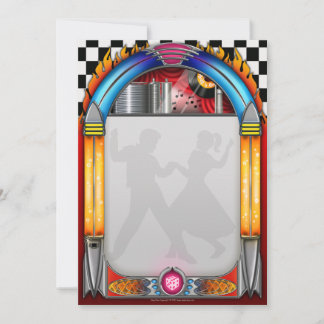 Fifties Party Invitations, 50's Rock n Roll Card