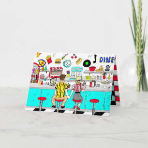 Fifties Retro Couple Happy Valentine's Day Card