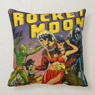 FIFTIES SCI FI ART COMICS THROW PILLOW
