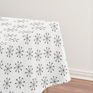Fifties Style Atomic Starbursts   Mid-Century Tablecloth