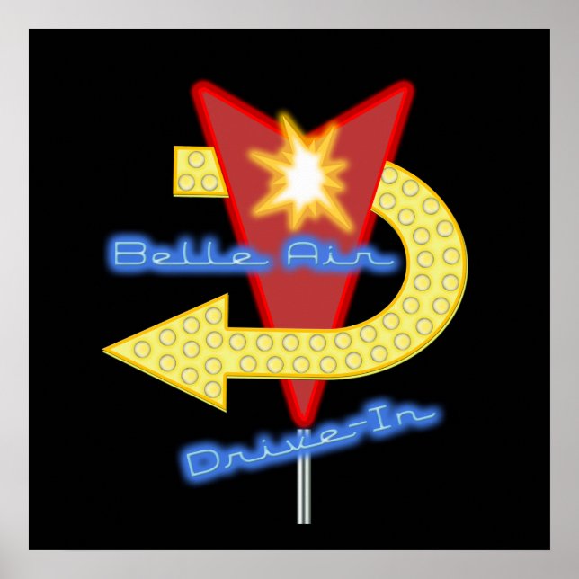 Fifties Style Drive In Diner Poster (Front)