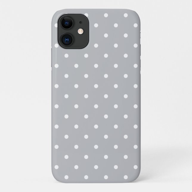 Fifties Style Grey Polka Dot Iphone 4/4S Case (Back)