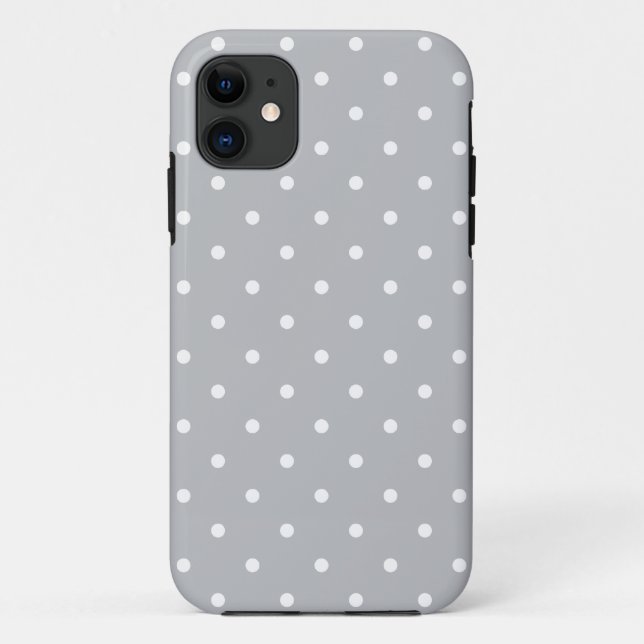 Fifties Style Grey Polka Dot iPhone 5/5S Case (Back)